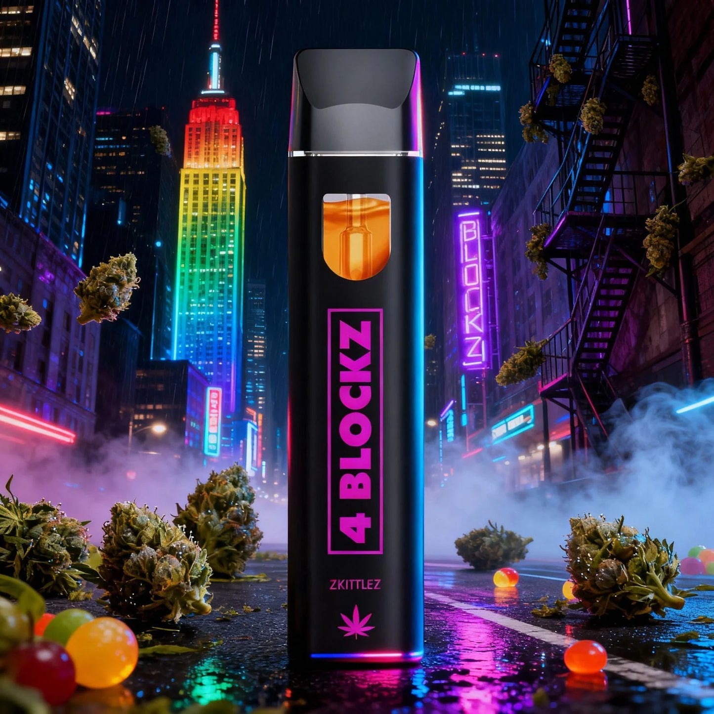 4 Blockz H3BTA Vape - Zkittlez 1ml