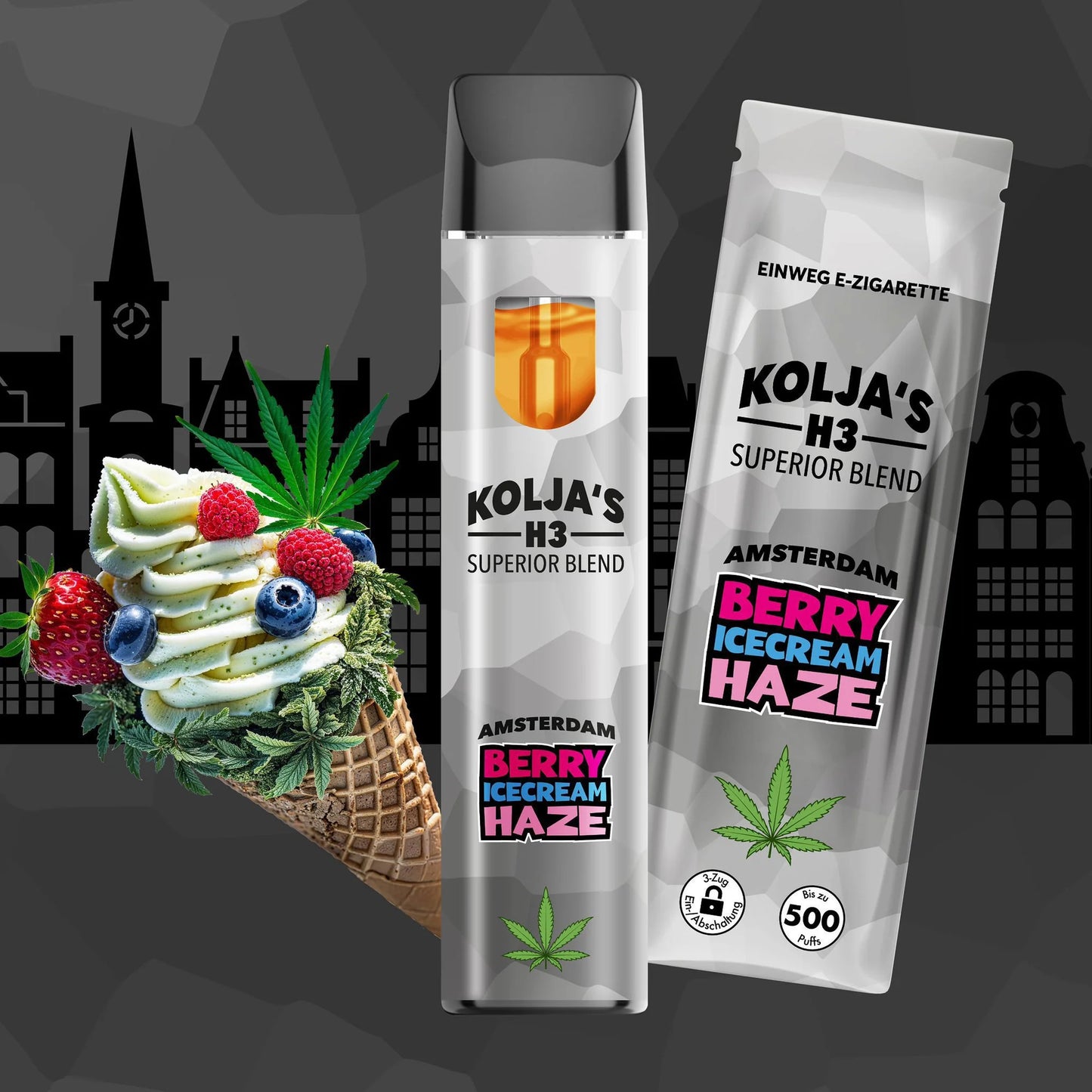 Kolja H3 Superior Vape Berry Icecream Haze 1ml
