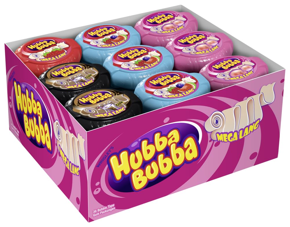 Hubba Bubba MEGA LANG 56g | 4 Geschmäcker