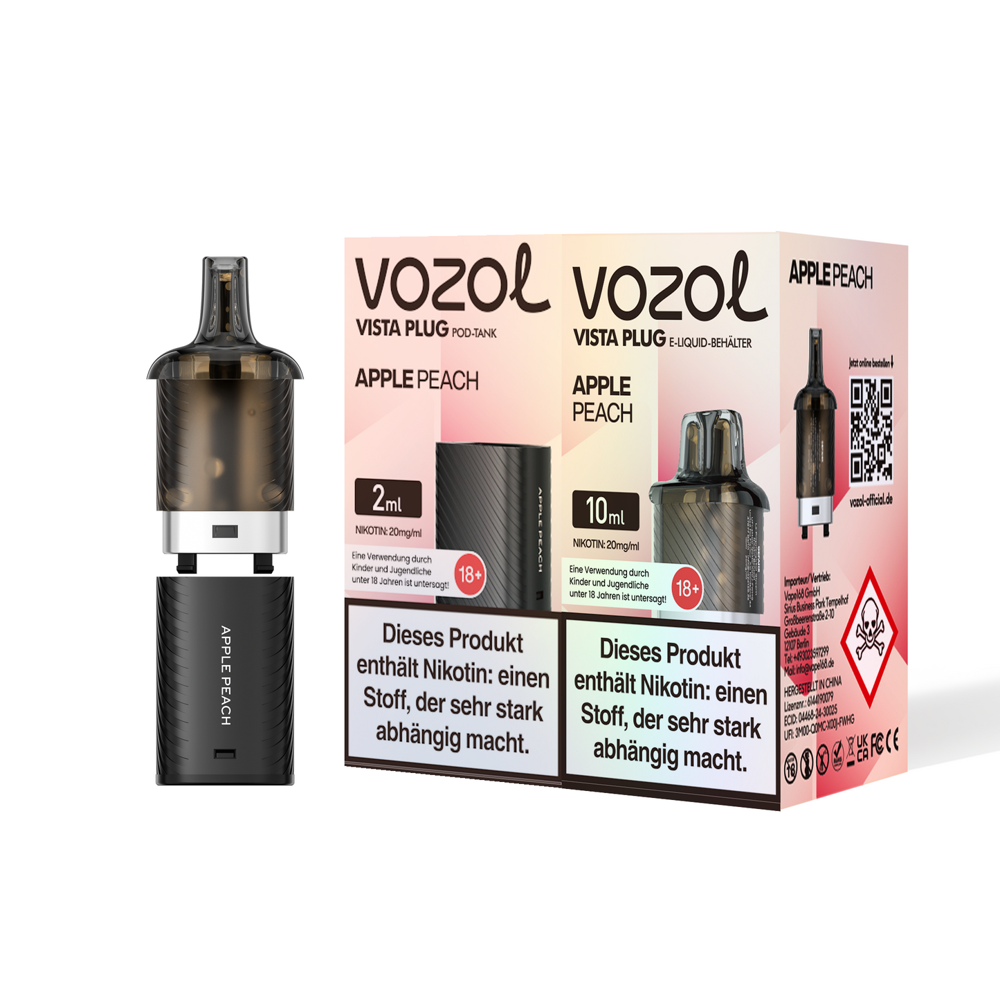 5x Vozol Vista Plug Pod - 20mg Nikotin