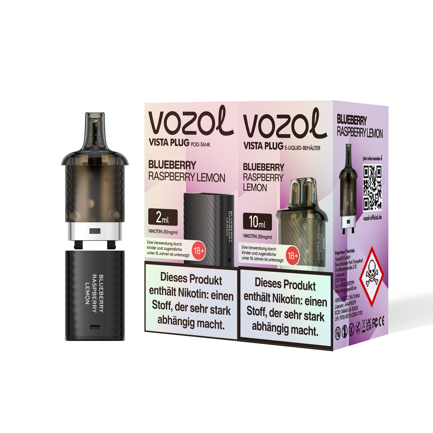 5x Vozol Vista Plug Pod - 20mg Nikotin