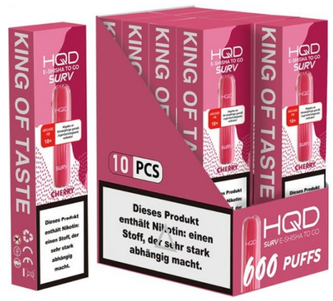 HQD Surv 600 - 2 % Nikotin - 10 Stück