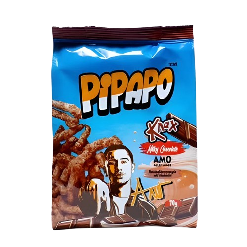 Pipapo Knax Chips Milky Chocolate - Amo Aller Amos Edition 70g