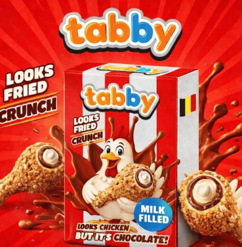 Tabby Milk Cream Filled Chicken Chocolate 50g