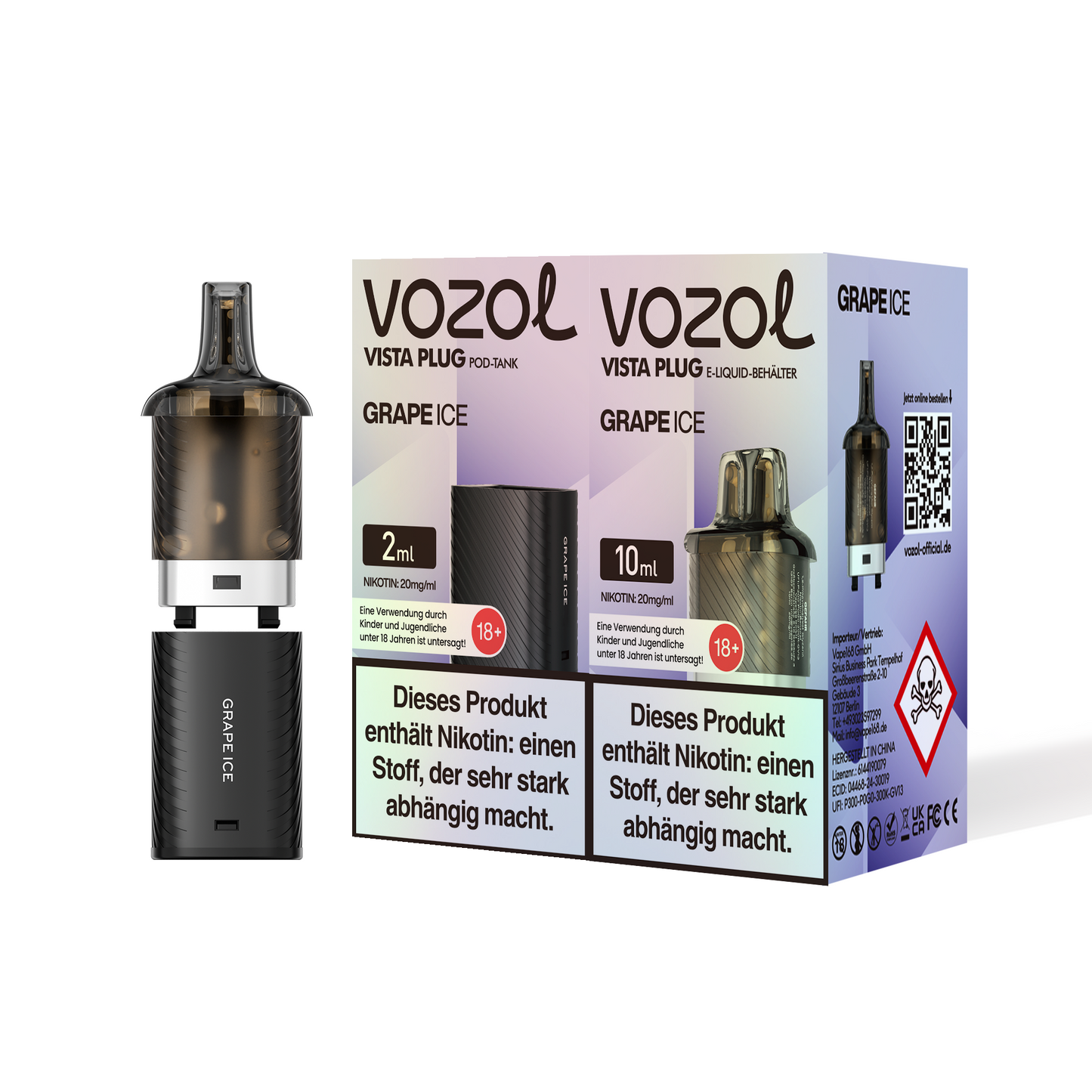 5x Vozol Vista Plug Pod - 20mg Nikotin