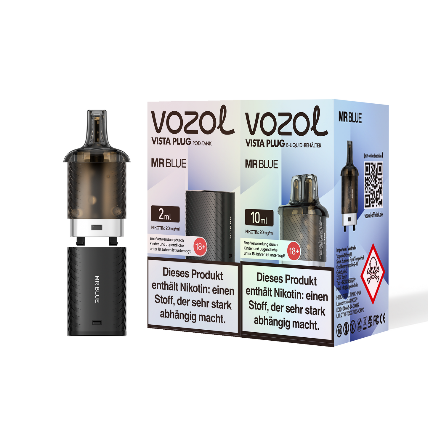 5x Vozol Vista Plug Pod - 20mg Nikotin