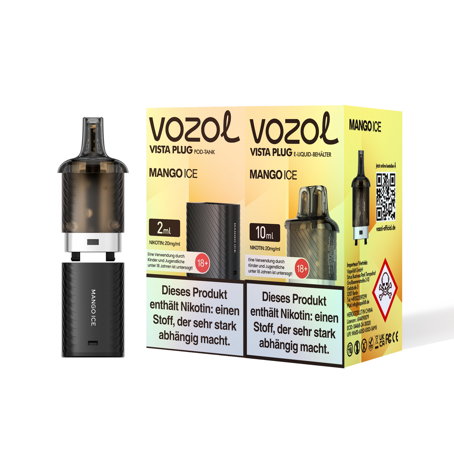 5x Vozol Vista Plug Pod - 20mg Nikotin