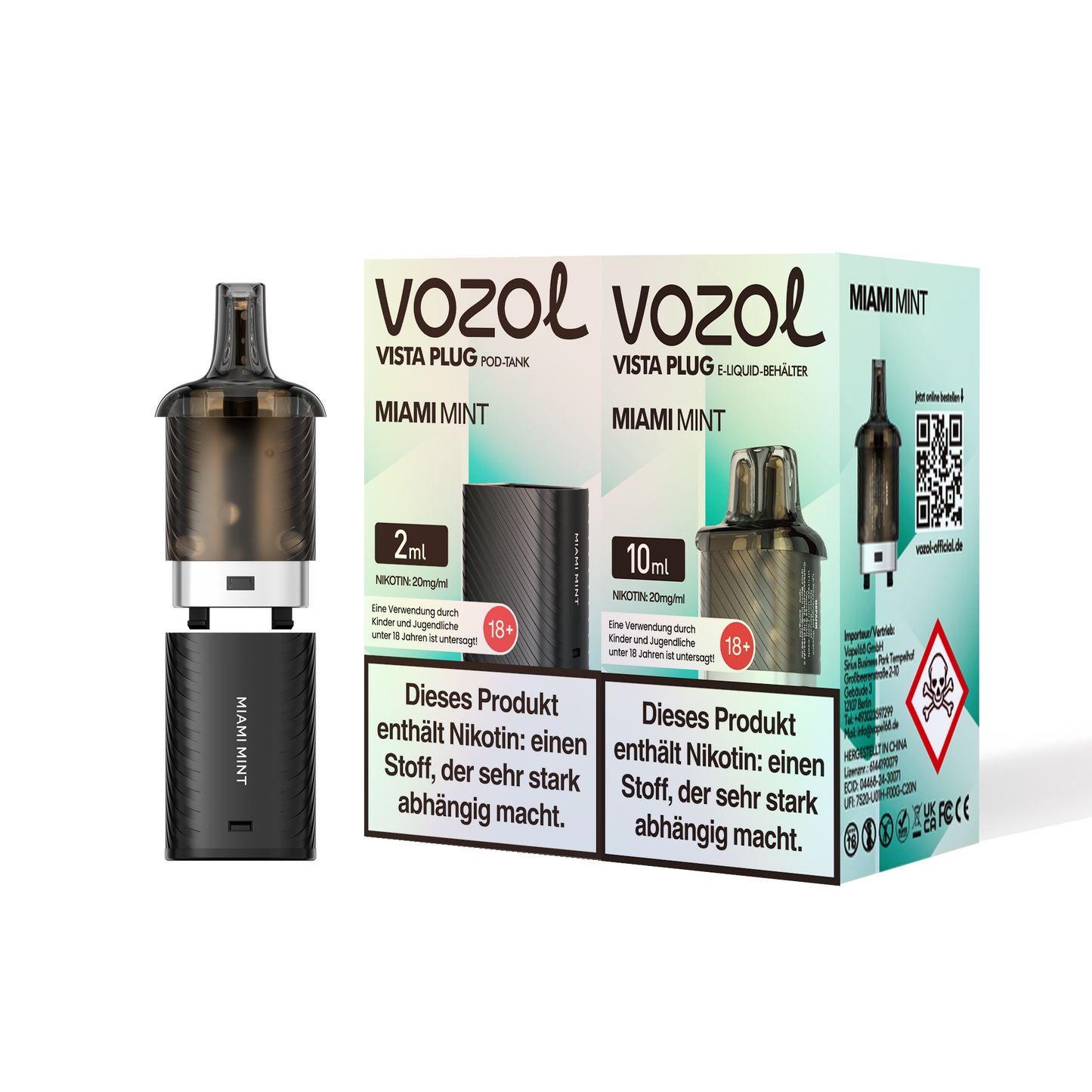 5x Vozol Vista Plug Pod - 20mg Nikotin
