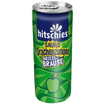 BRIZZLE Saure Drachenzungen Brause in verschiedenen Sorten – Erdbeere, Apfel, Pfirsich und Kirsche 250ml