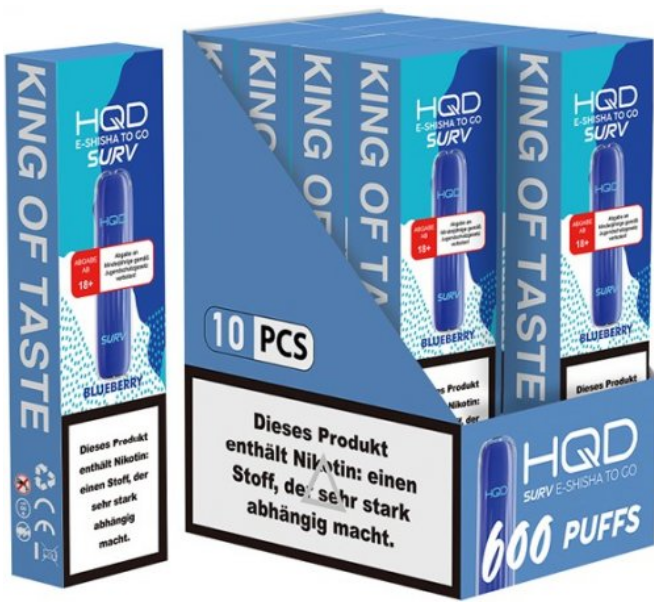 HQD Surv 600 - 2 % Nikotin - 10 Stück