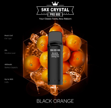 SKE Crystal Pro 800 - 2% Nikotin (2 Stk. pro Packung) - Mehrweg Pod System / 10 Stück