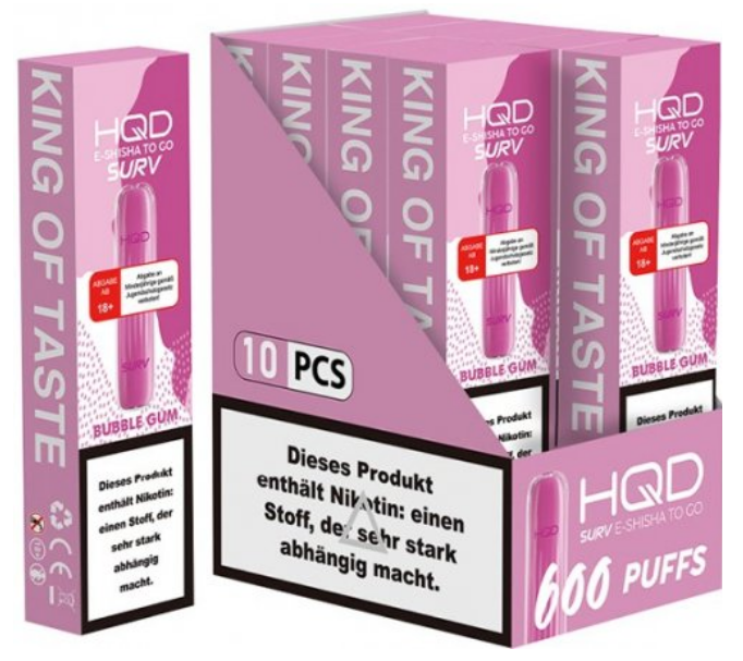 HQD Surv 600 - 2 % Nikotin - 10 Stück