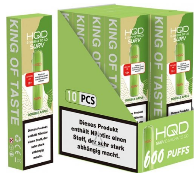 HQD Surv 600 - 2 % Nikotin - 10 Stück