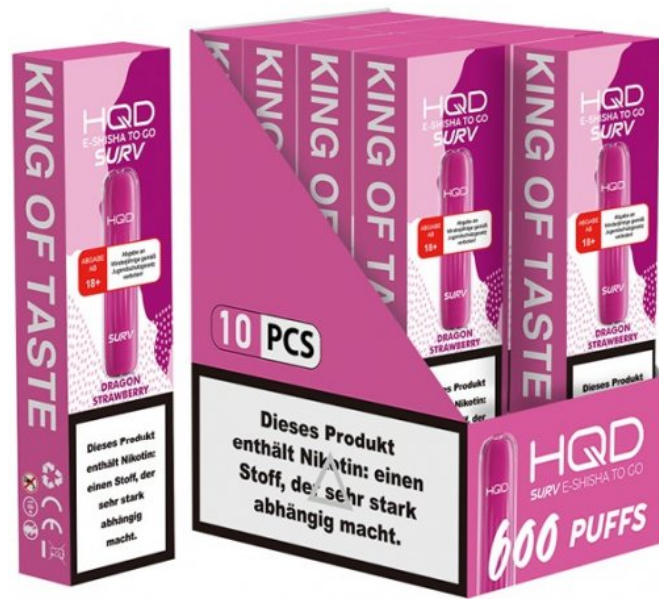 HQD Surv 600 - 2 % Nikotin - 10 Stück