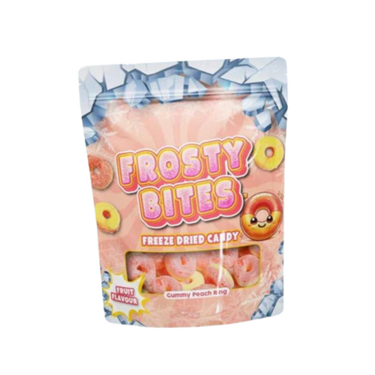 Frosty Bites - Freeze Dried Candy - Gummy Peach Ring 50 g