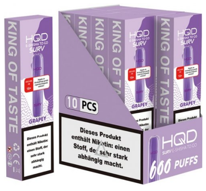 HQD Surv 600 - 2 % Nikotin - 10 Stück