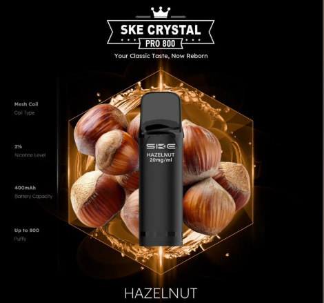 SKE Crystal Pro 800 - 2% Nikotin (2 Stk. pro Packung) - Mehrweg Pod System / 10 Stück