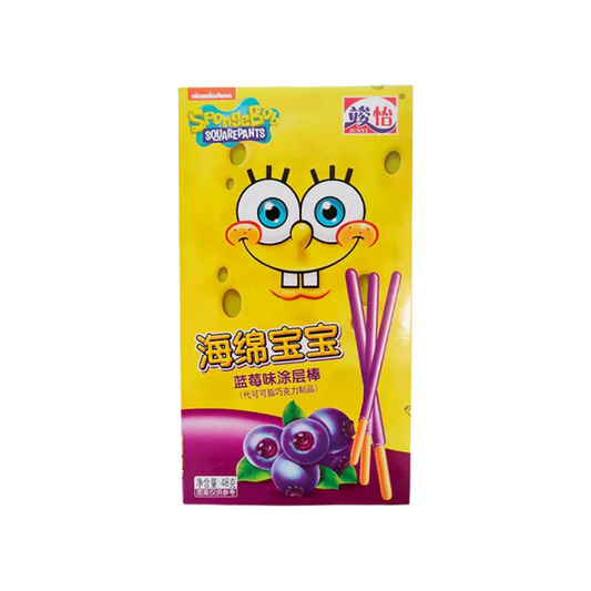Junyi - Spongebob Squarepants Blueberry Flavor Sticks 48 g
