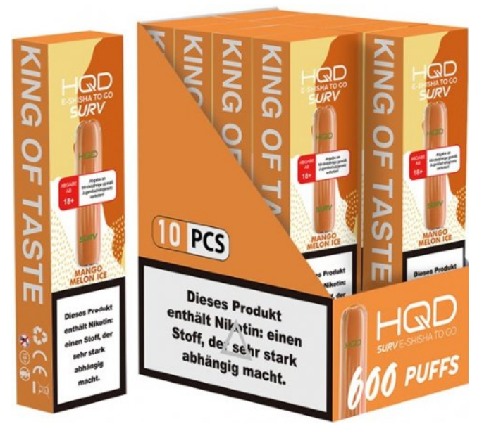 HQD Surv 600 - 2 % Nikotin - 10 Stück
