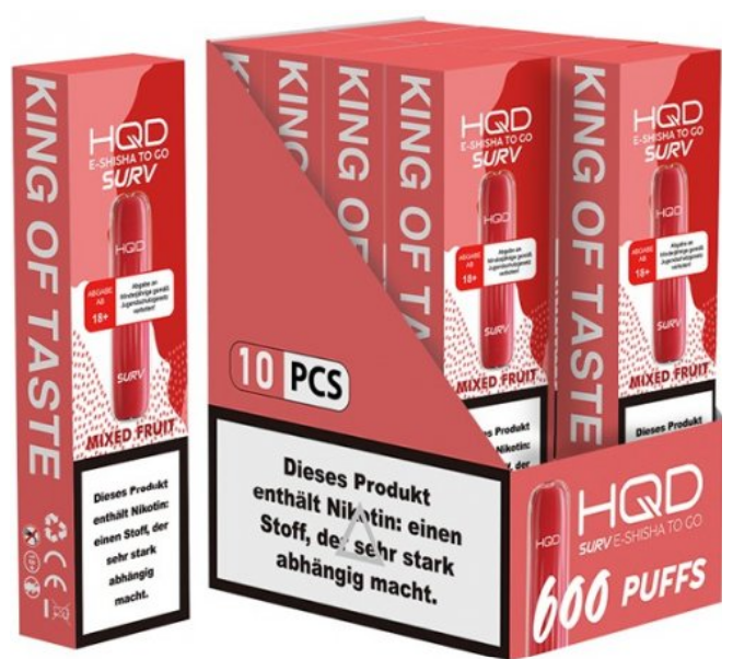 HQD Surv 600 - 2 % Nikotin - 10 Stück