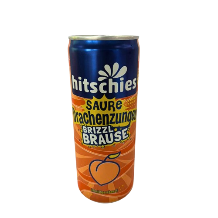 BRIZZLE Saure Drachenzungen Brause in verschiedenen Sorten – Erdbeere, Apfel, Pfirsich und Kirsche 250ml