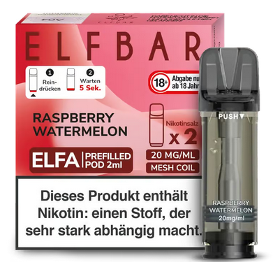 Elfbar ELFA Pods - 2% Nikotin (2 Stk. pro Packung) - Mehrweg Pod System / 10 Packungen
