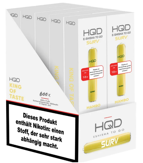 HQD Surv 600 - 2 % Nikotin - 10 Stück