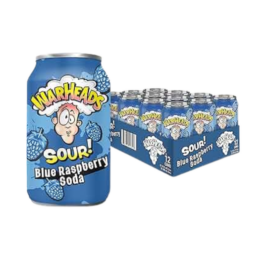 Warheads - Sour! Blue Raspberry Soda 330 ml