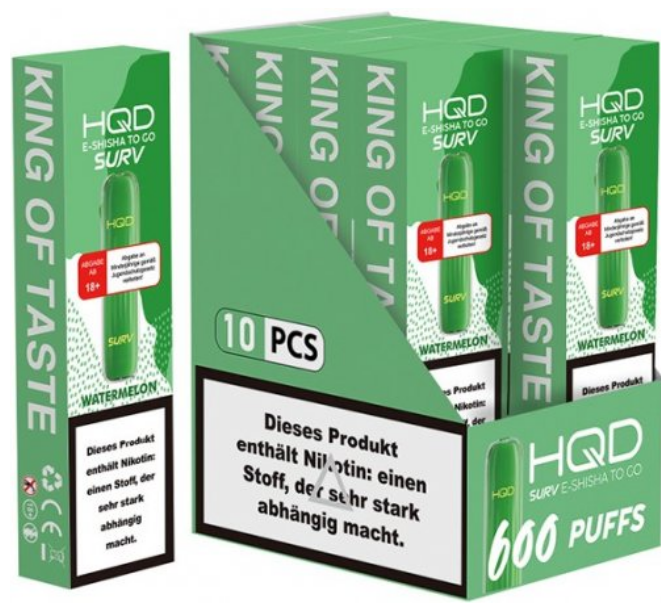 HQD Surv 600 - 2 % Nikotin - 10 Stück